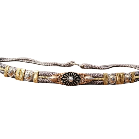 Vintage Belt made from comfortable braided rope with a boho vibe - Picture 2 of 7